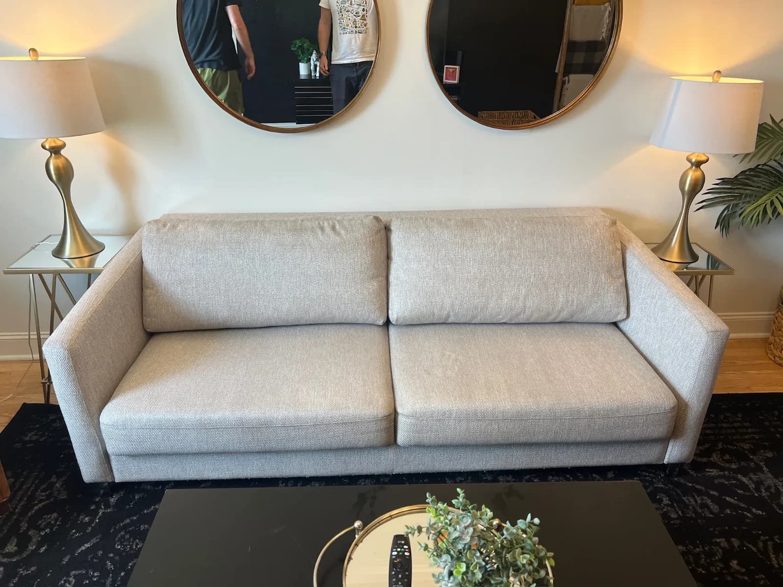 After professional upholstery cleaning — Sofa, White, Nashville