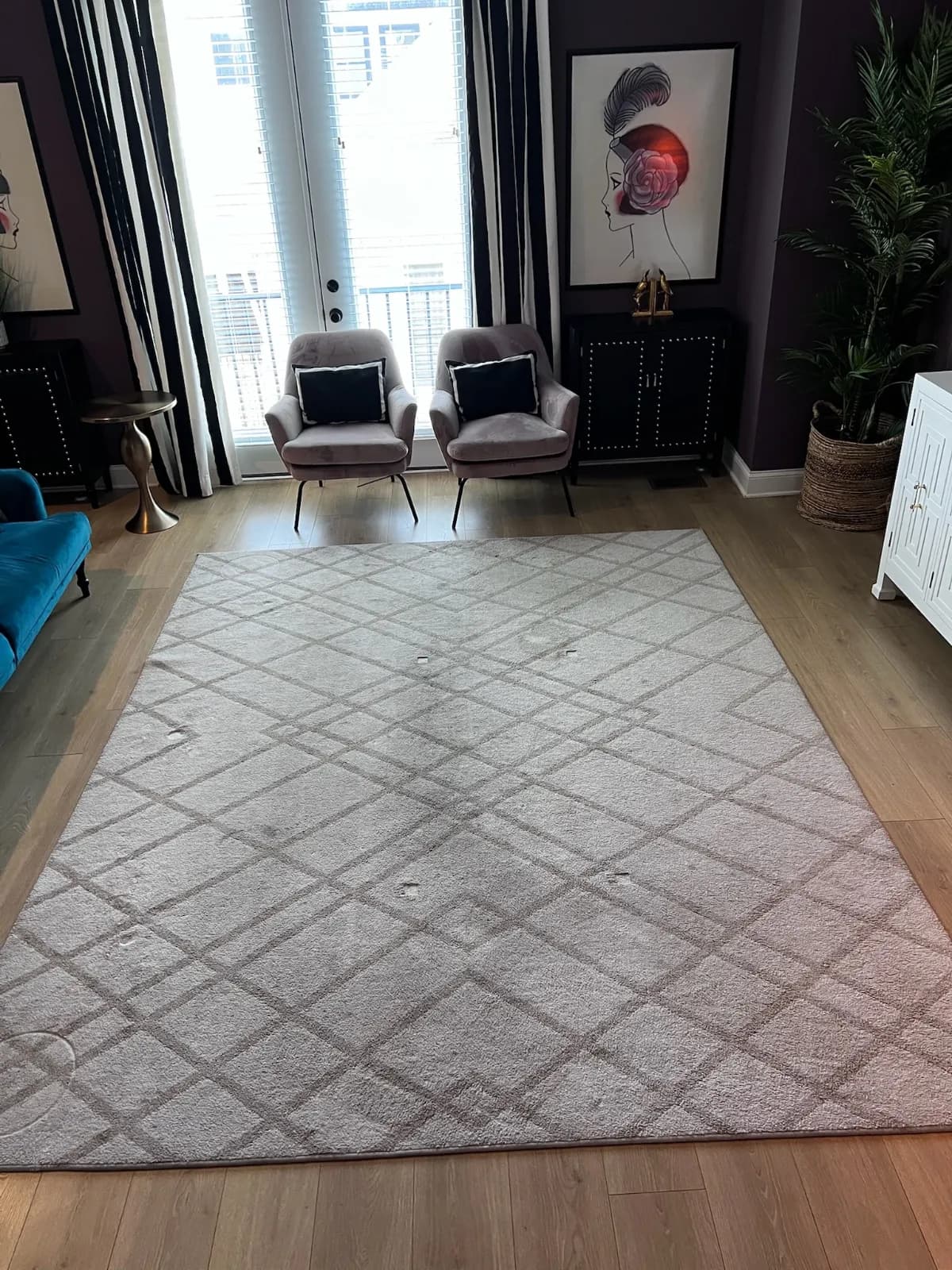 Before professional area rug cleaning — Area Rug, Beige, Nashville